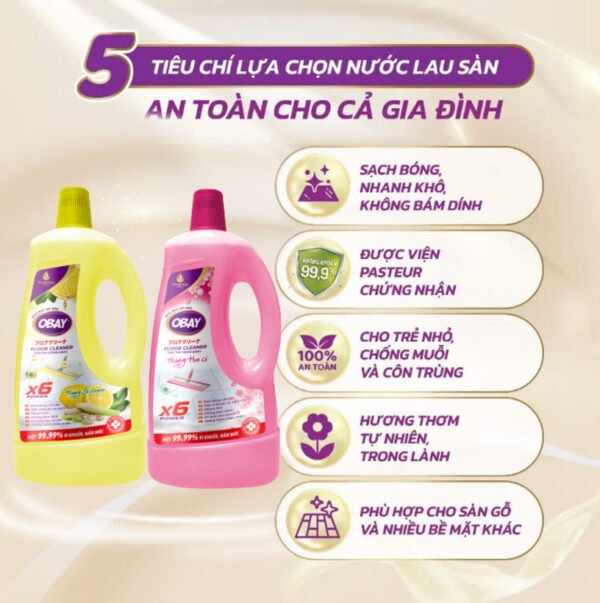 Nước lau sàn đậm đặc Obay - Hình ảnh 4