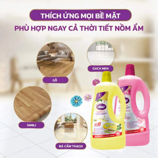 Nước lau sàn đậm đặc Obay - Hình ảnh 5