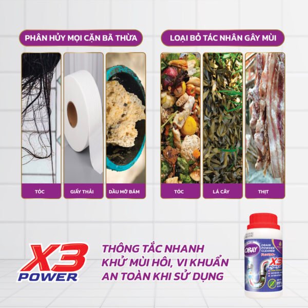 Bột thông tắc cống Obay - Hình ảnh 2
