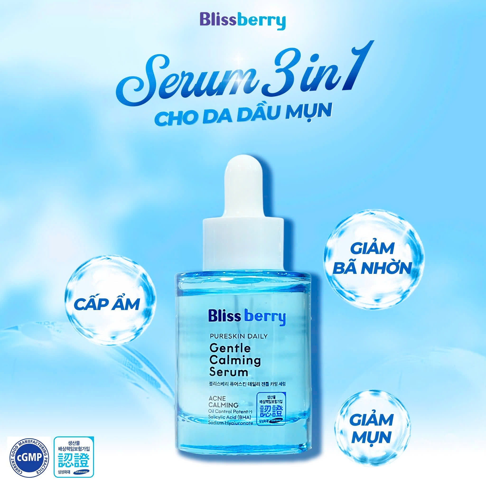 Serum BHA cấp ẩm kiềm dầu Blissberry 30ml - Ảnh 2
