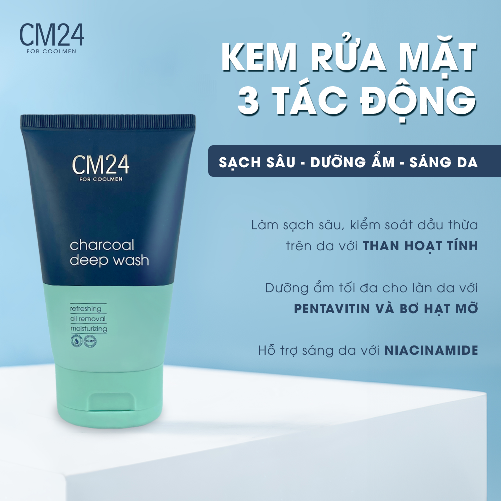 Sữa rửa mặt cho nam sạch sâu CM24 100g - Ảnh 2
